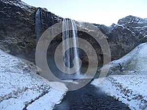 Seljalandsfoss waterfall, iceland photo