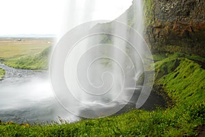 Seljalandsfoss waterfall in south of Iceland