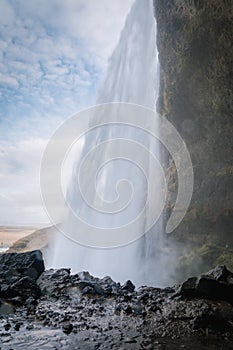 Seljalandsfoss in the winter season of Iceland