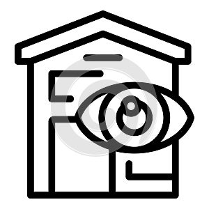 Sell apartment house icon outline vector. Property sold