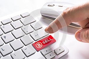 Sell bitcoin currency button