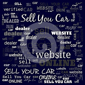 sell car word cloud use for banner, painting, motivation, web-page, website background, t-shirt & shirt printing, poster, gritting