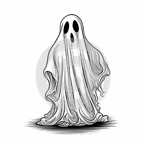 Sell Hand-Drawn Halloween Ghost photo