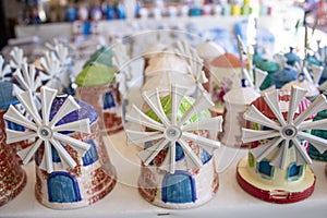 They sell small windmill as a souvenir. The island of Cunda was