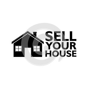 Sell Your House Home icon, sign, logo