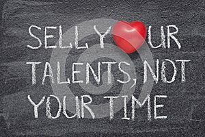 Sell your talents heart