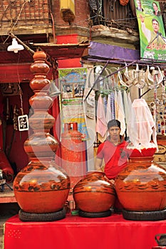 Seller in the bazaar, the old city of Lahore