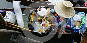 Seller on boat