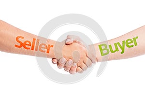 Seller and Buyer shaking hands photo