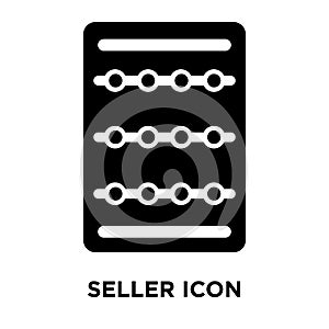 Seller icon vector isolated on white background, logo concept of