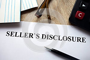 Seller`s disclosure statement