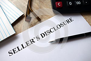 Seller`s disclosure statement