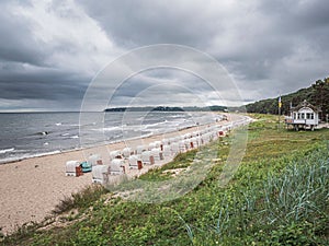 Sellin beach on the island of Ruegen