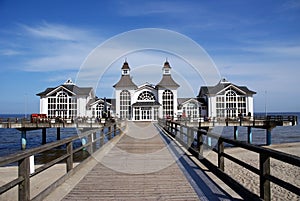Sellin pier on the German island of Ruegen.