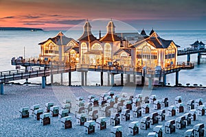 Sellin Pier at twilight, Baltic Sea, Germany