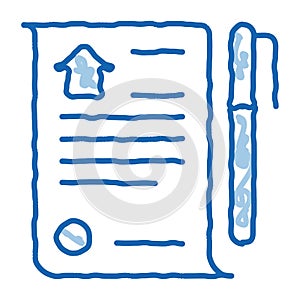 Selling Buying Agreement doodle icon hand drawn illustration