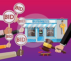 Selling or buying business on auction