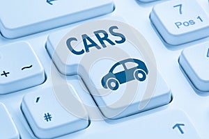 Selling buying car cars online button blue computer keyboard