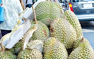 Selling durian