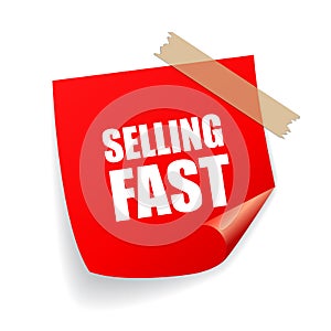 Selling fast sticker
