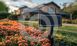 Selling a house with a for sale sign.