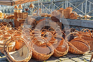 Selling wicker baskets