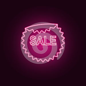 sellout sticker neon icon. Elements of Sale set. Simple icon for websites, web design, mobile app, info graphics