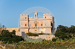 Selmun fort castle in Malta island