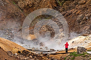 Seltun geothermal field, in the Krysuvik area on the Reykjanes peninsula