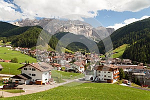 Selva Val Gardena or Wolkenstein and Gruppo di Sella