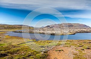 Selvallavatn, a vulcanic lake in Iceland. photo