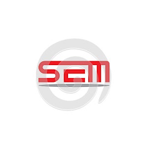 Sem letter logo design minimalis and elegant