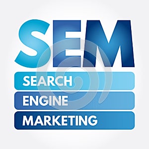 SEM - Search Engine Marketing acronym