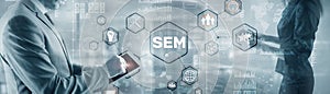 SEM Search Engine Marketing. Digital marketing, Online advertising