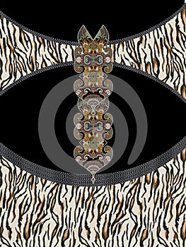 Geometric colors animal print design