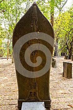 Sema, boundary marker of a temple symbol of buddhism church photo