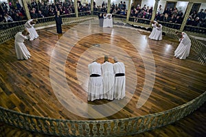 Sema Ceremony in Yenikapi Mevlevihanesi, Istanbul Turkey