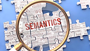 Semantics being closely examined photo