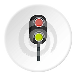 Semaphore trafficlight icon circle photo