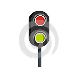 Semaphore trafficlight icon, flat style photo