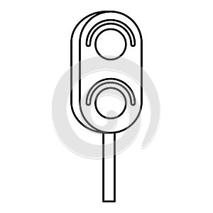 Semaphore trafficlight icon, outline style photo