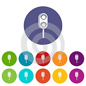 Semaphore trafficlight set icons