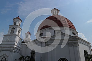 Semarang, 28 June 2021, Blenduk Church is one of the historical heritages in the old city of Semarang