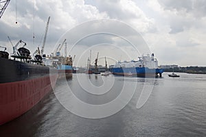 Sembawang, Singapore - March 10 2013: LNG tanker 