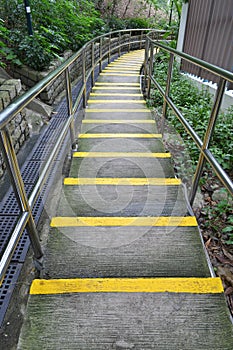 Semen stairs and yellow line