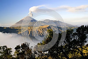 Semeru volcano view Indonesia