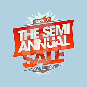 Semi-annual sale, massive discounts banner