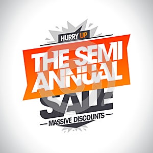 Semi-annual sale massive discounts banner mockup