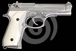 Semi-automatic pistol M9 stainless steel design
