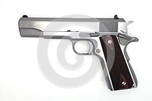 Semi-autometic gun on white background